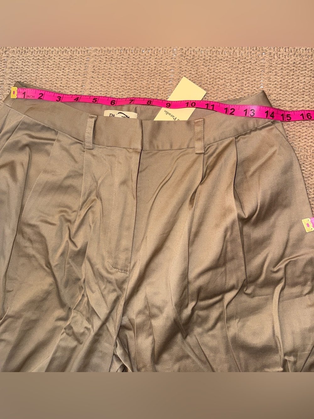 83. Anthropologie Du Paradis Pleated Wide-Leg Cargo Pants - Picture 5 of 16